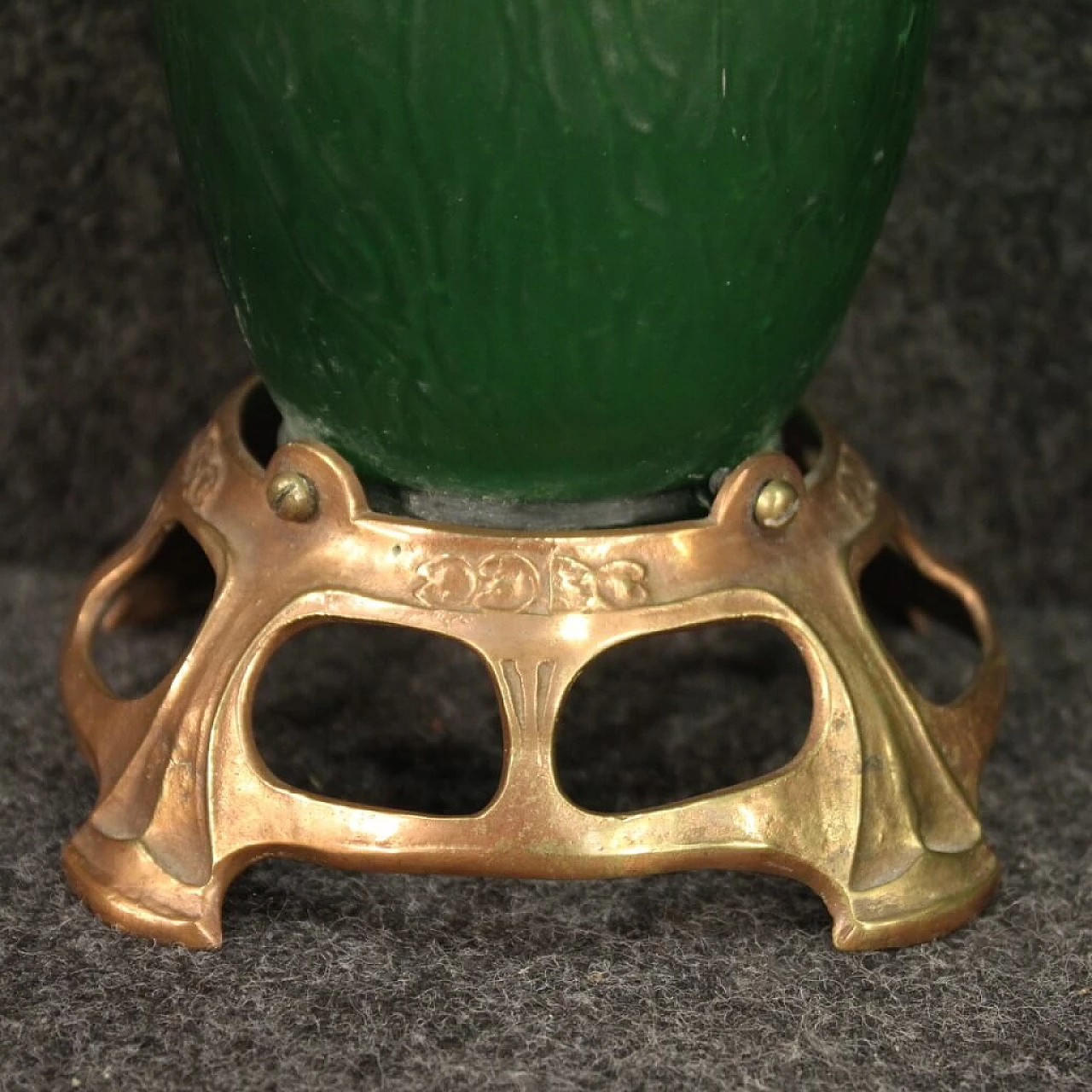 Coppia di vasi in vetro in stile Art Nouveau, anni '40 1250848