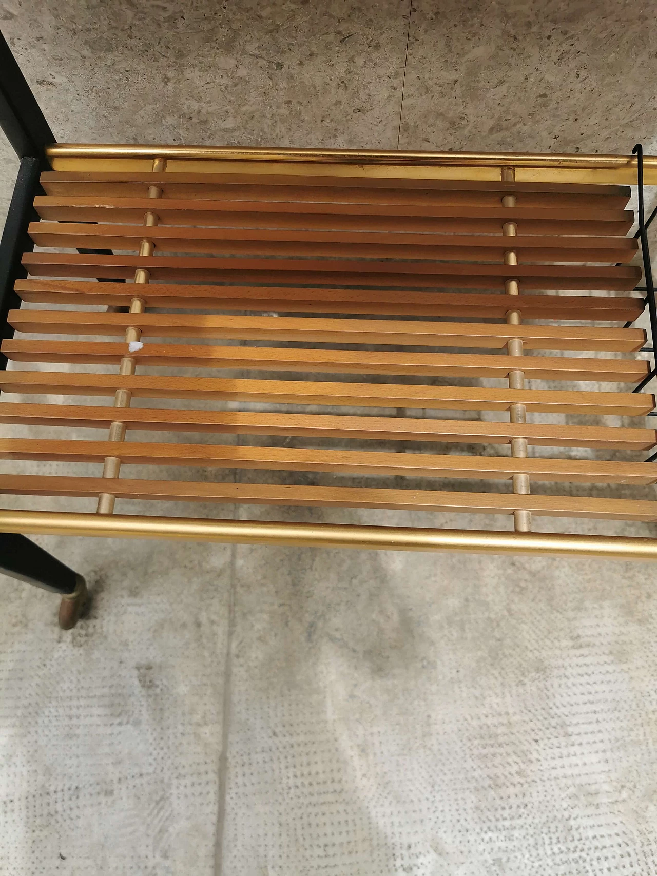 Wooden service trolley with wheels, 50s 1250917