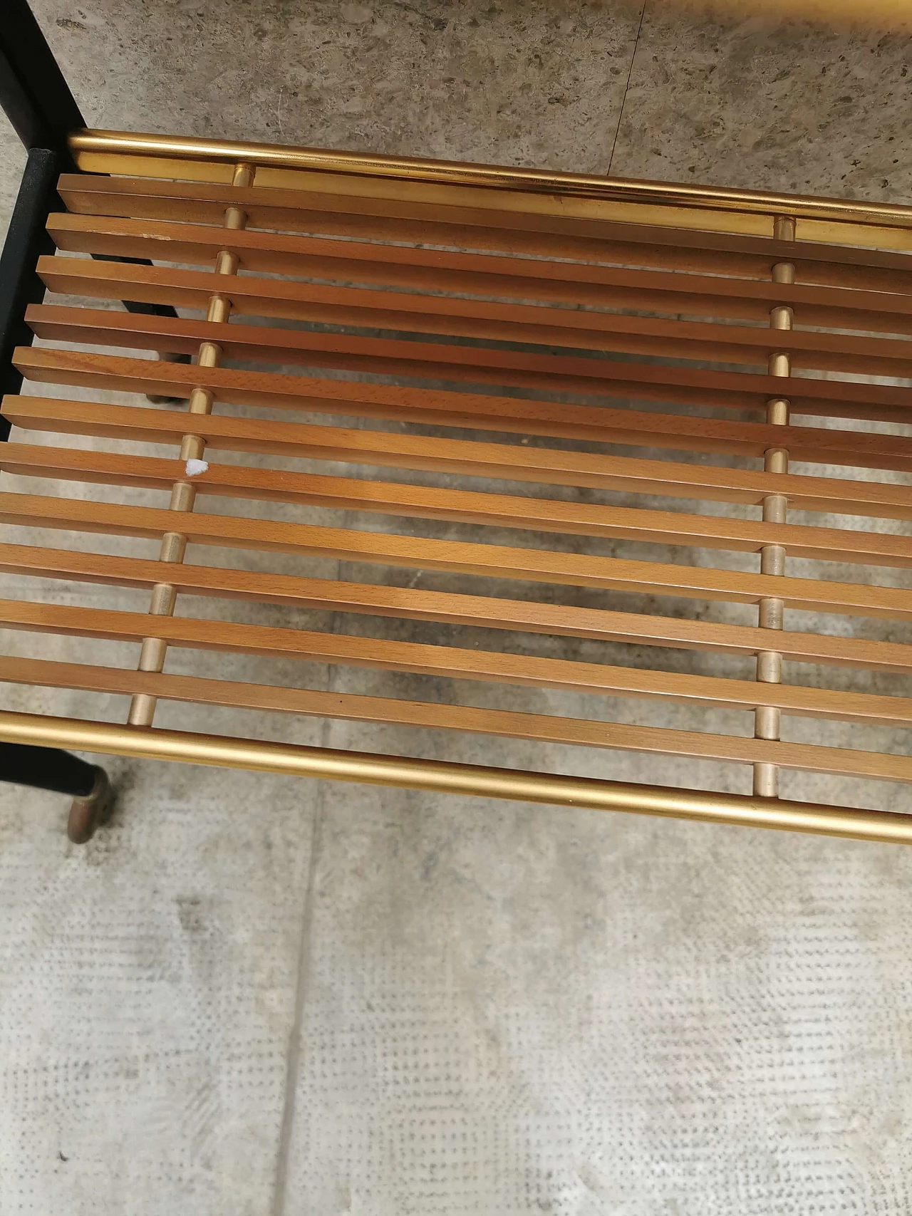 Wooden service trolley with wheels, 50s 1250925