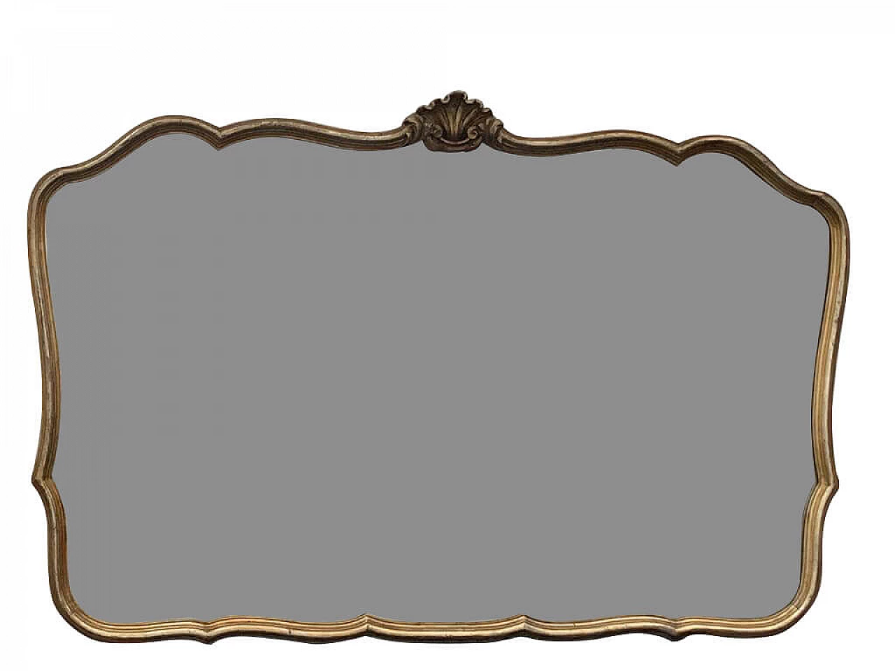 Baroque silver mirror with gold highlights, 30s 1250932