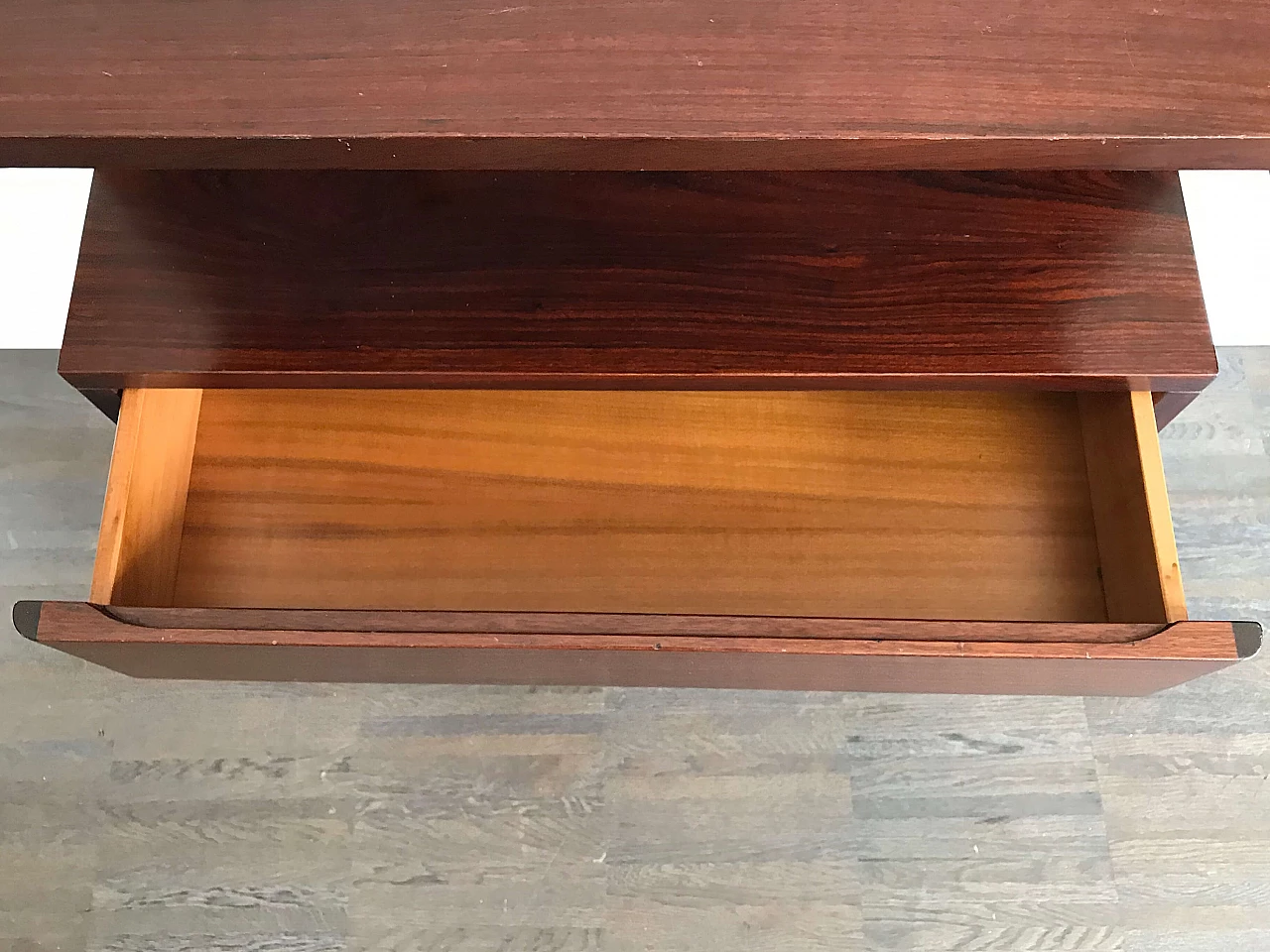 Pair of wooden hanging bedside tables, 60s 1251357