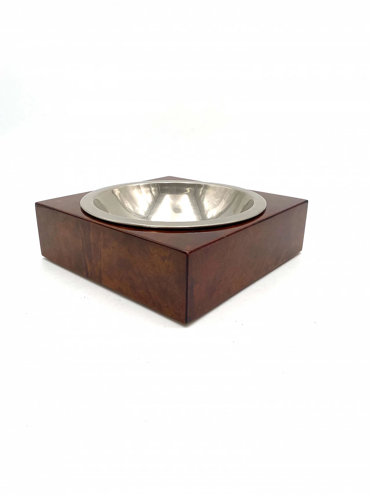 Goatskin and wood ashtray by Aldo Tura, 60s 1251731