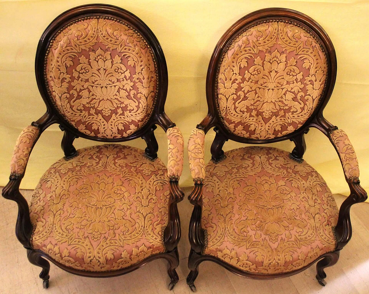 Pair of Louis Philippe armchairs in rosewood, 19th century 1252175