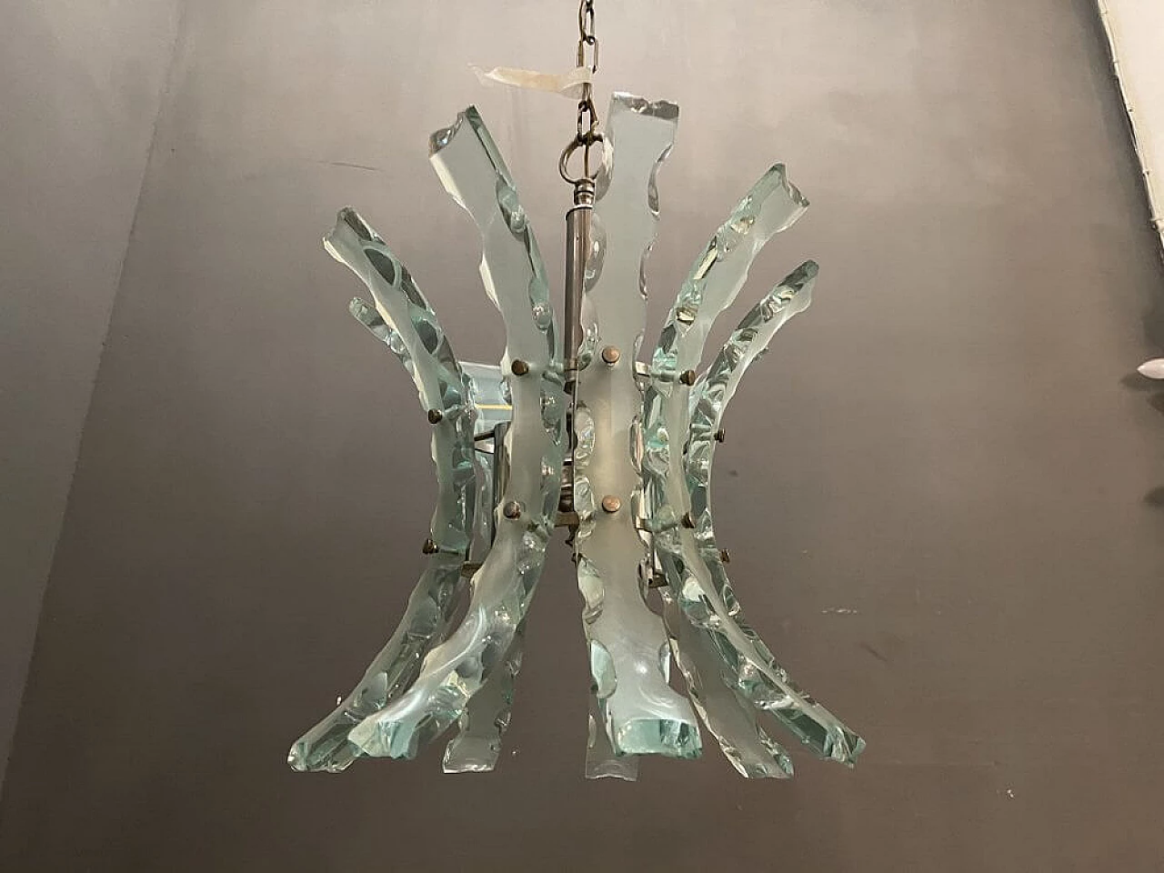 Cut glass chandelier by Zeroquattro, 60s 1252527