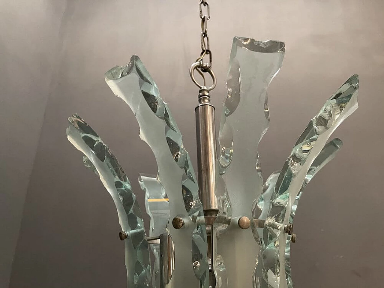 Cut glass chandelier by Zeroquattro, 60s 1252529