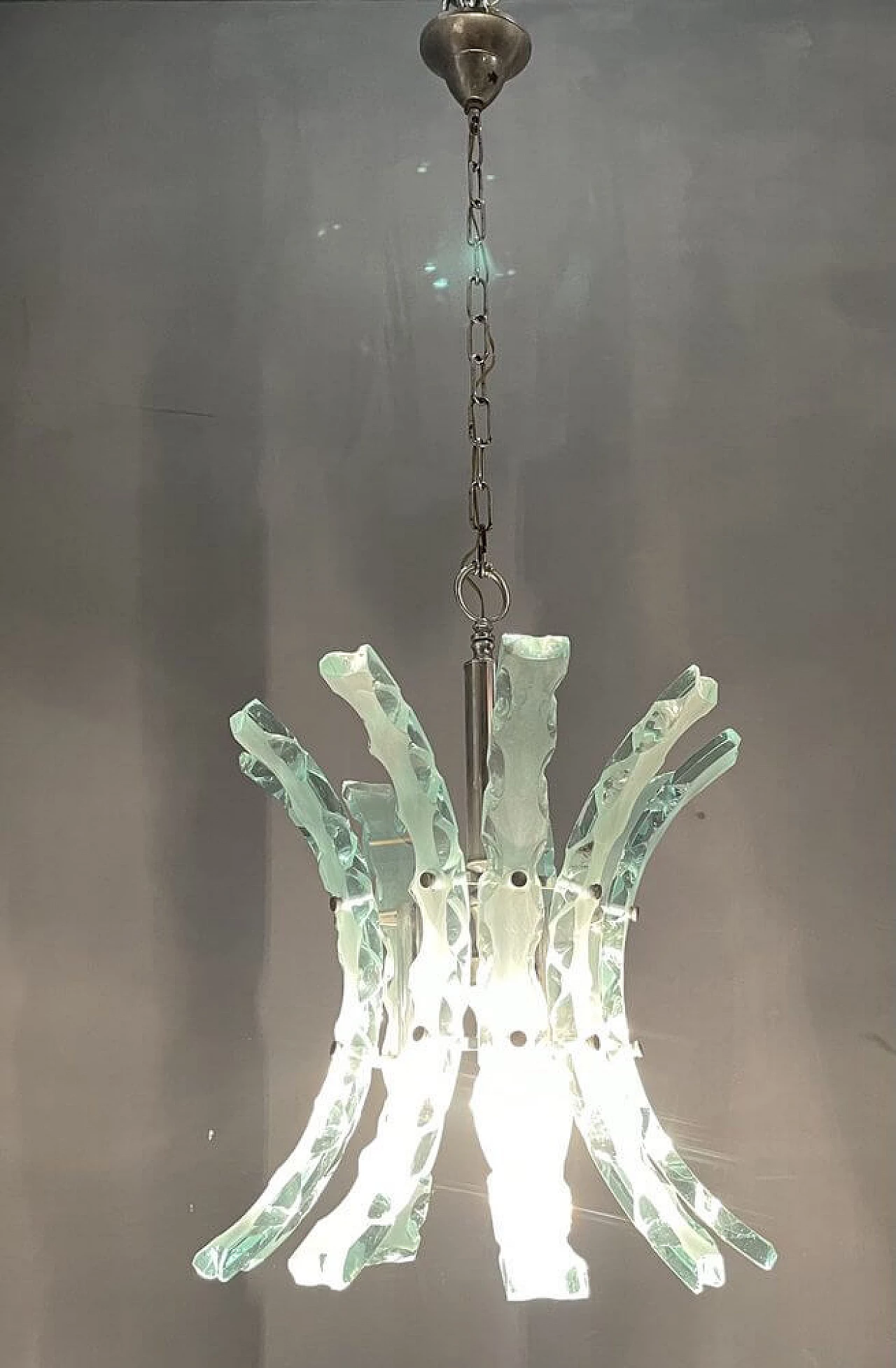 Cut glass chandelier by Zeroquattro, 60s 1252531