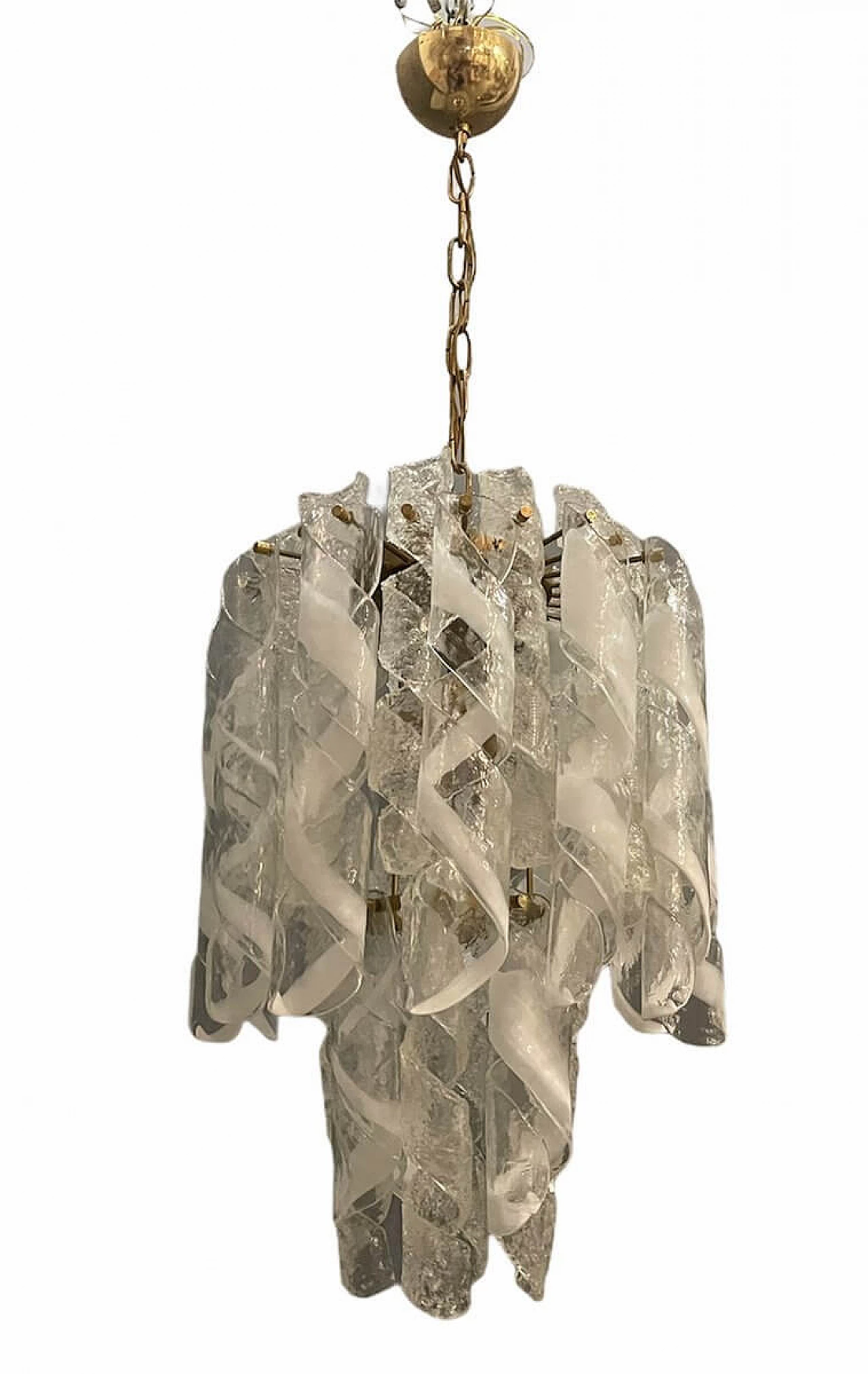 Murano glass spiral chandelier, 70s 1252574