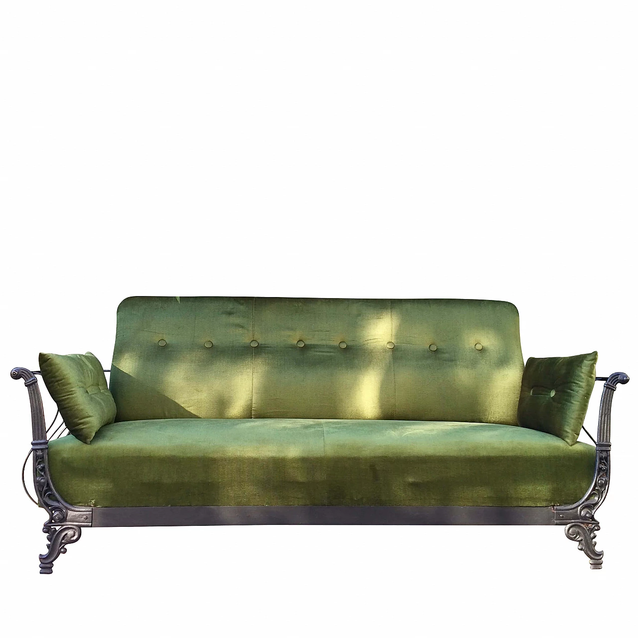 Sofa with iron and cast iron frame, 19th century 1252802