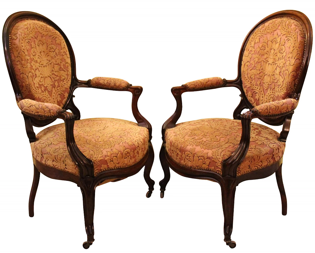 Pair of Louis Philippe armchairs in rosewood, 19th century 1252804