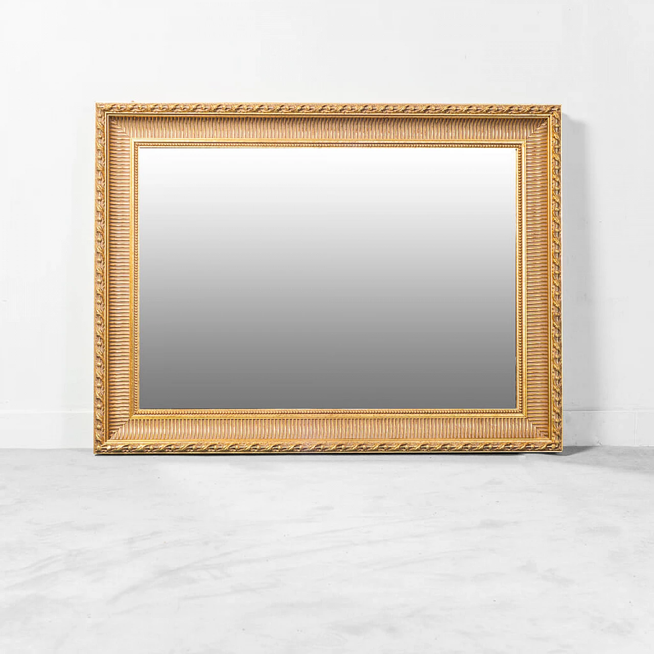 Rectangular mirror in gilded wood, 50s 1252861