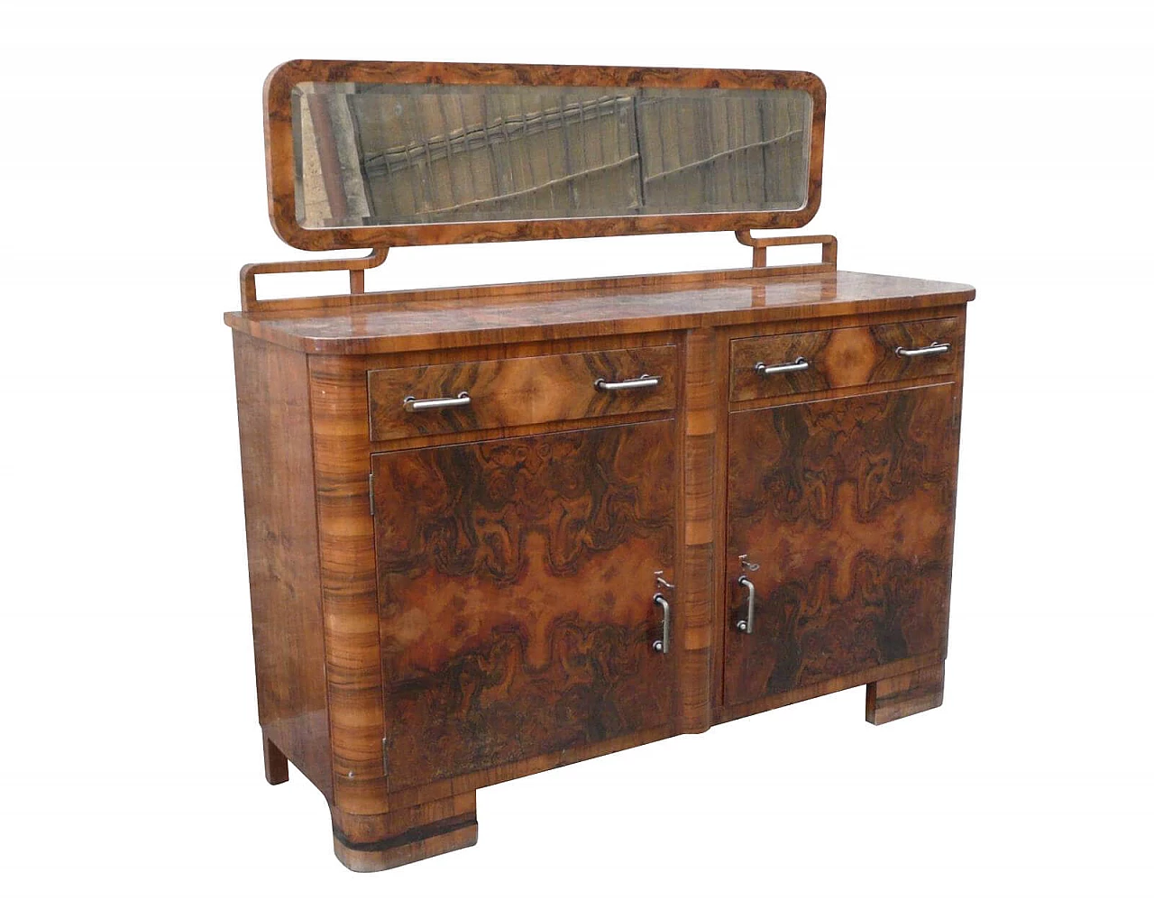 Pair of Art Deco sideboards in walnut, 1930s 1253005