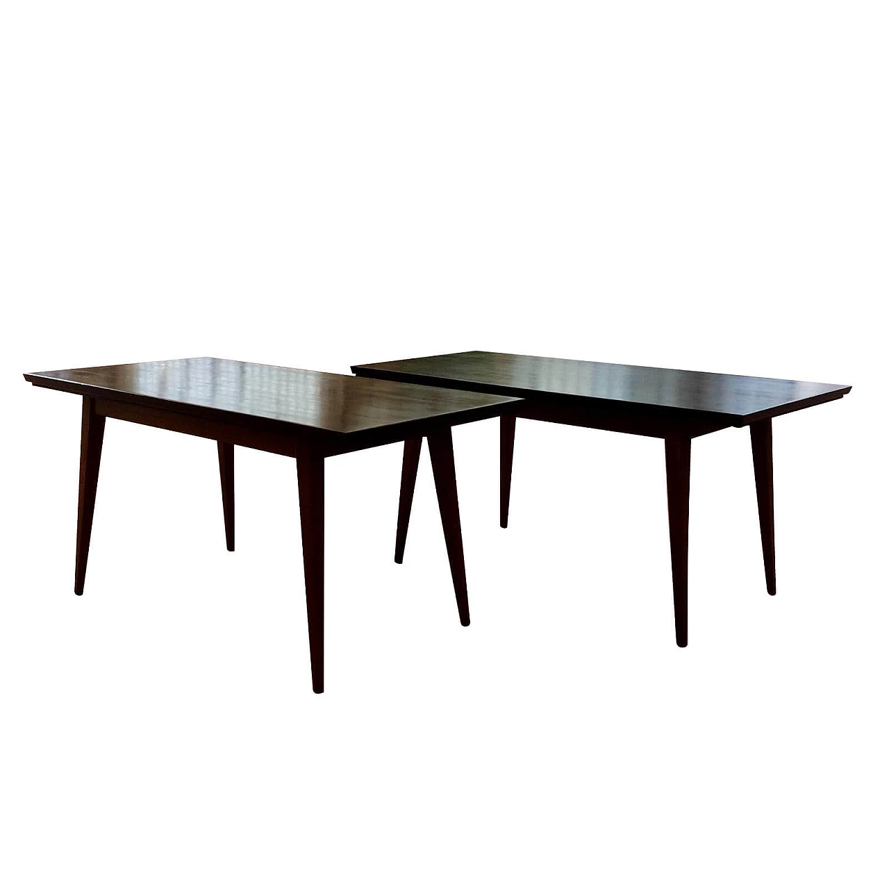Pair of chestnut tables attributed to Giovanni Michelucci, 1950s 1253045