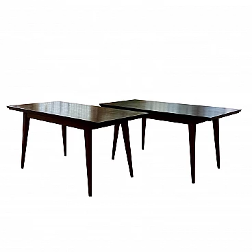 Coppia di tavoli in castagno attribuiti a Giovanni Michelucci, anni '50