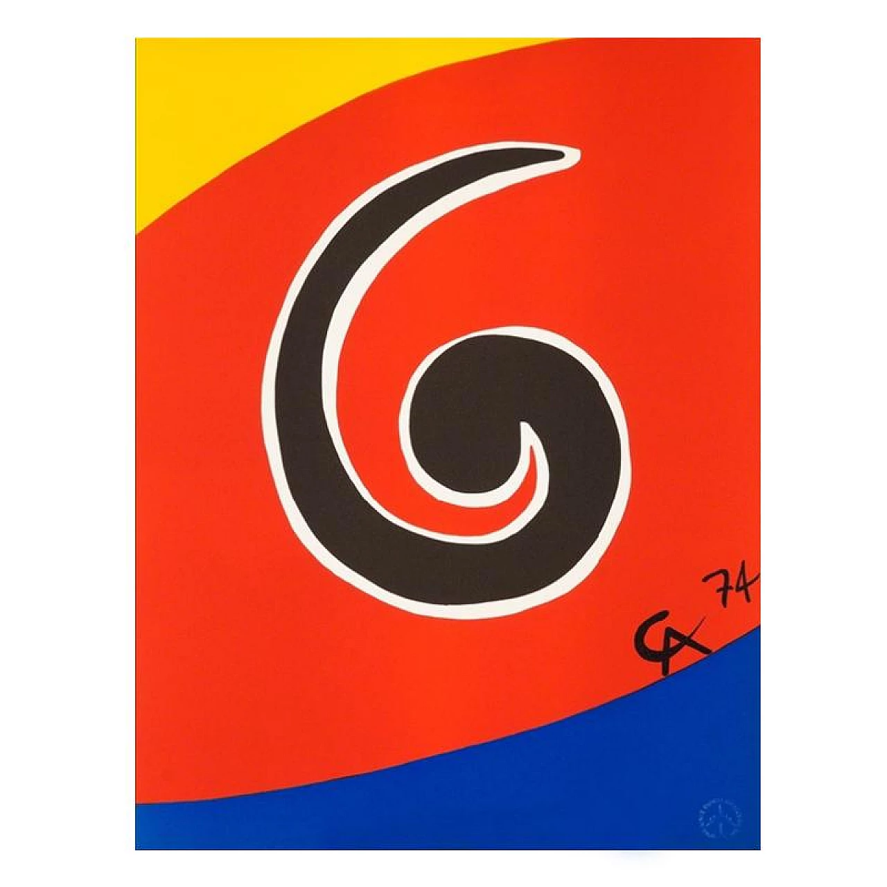 Swirl lithograph by Alexander Calder, 1974 1253360