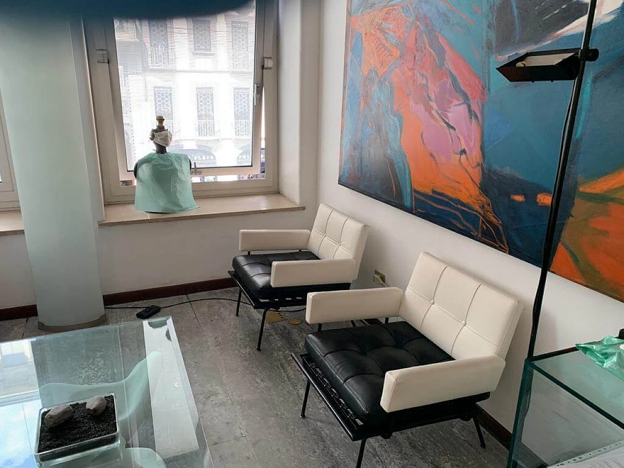 Cassina armchair in skai, 40s 1253403