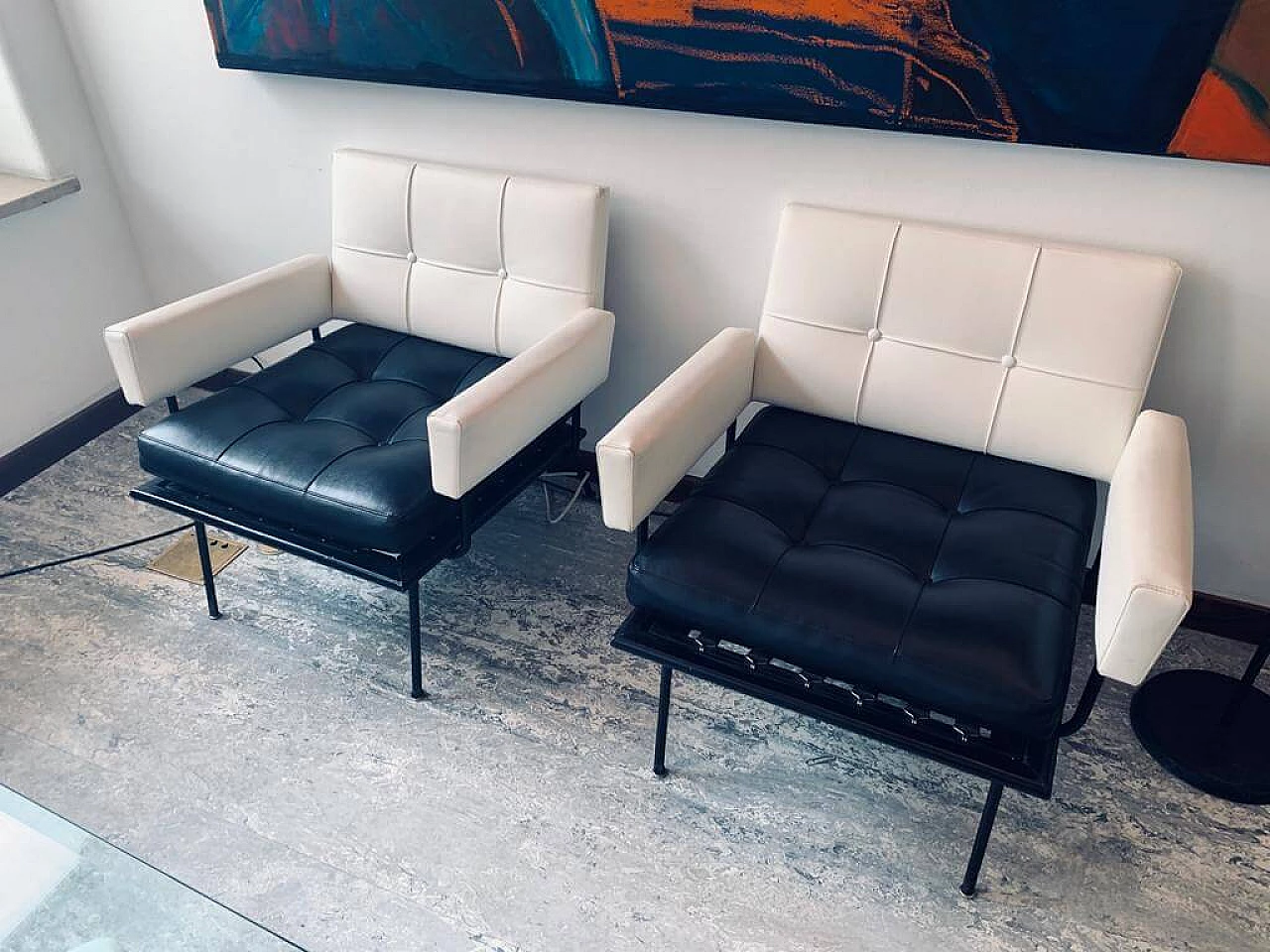 Cassina armchair in skai, 40s 1253404