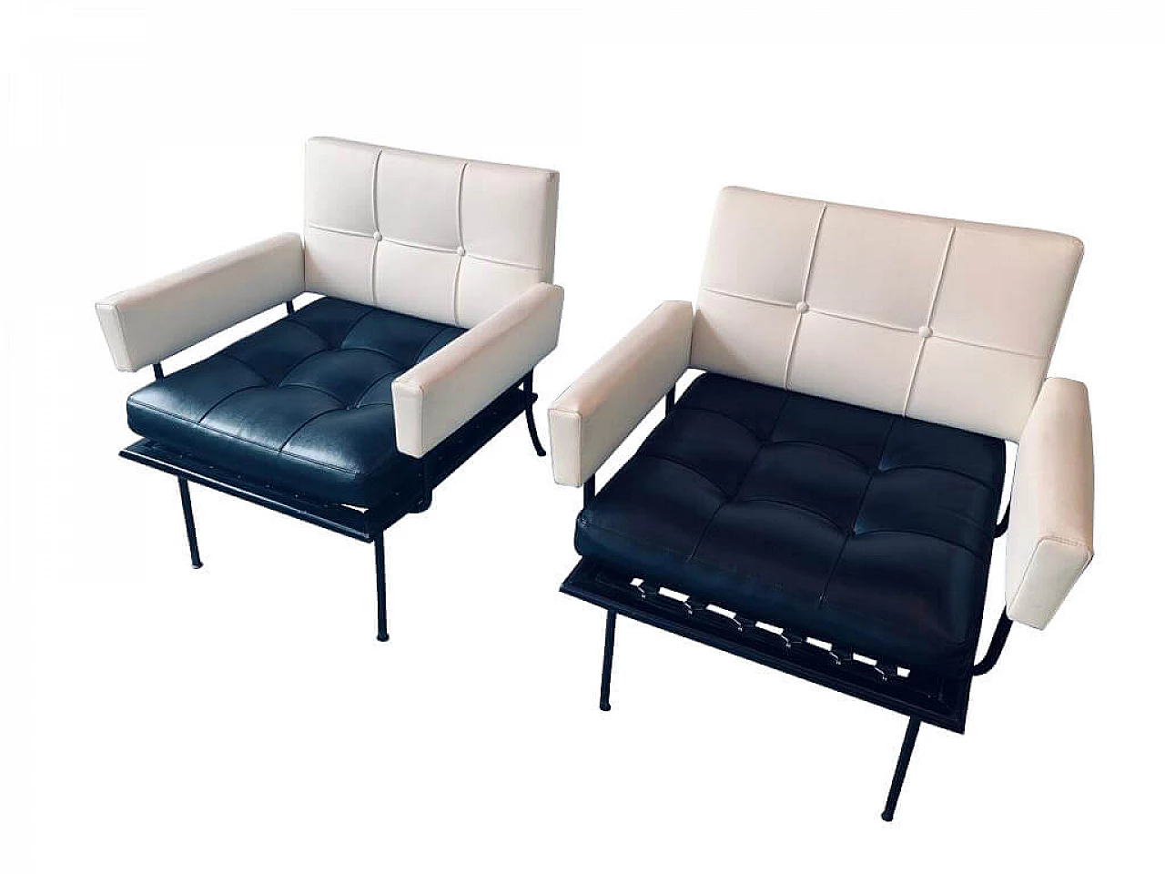 Cassina armchair in skai, 40s 1253537