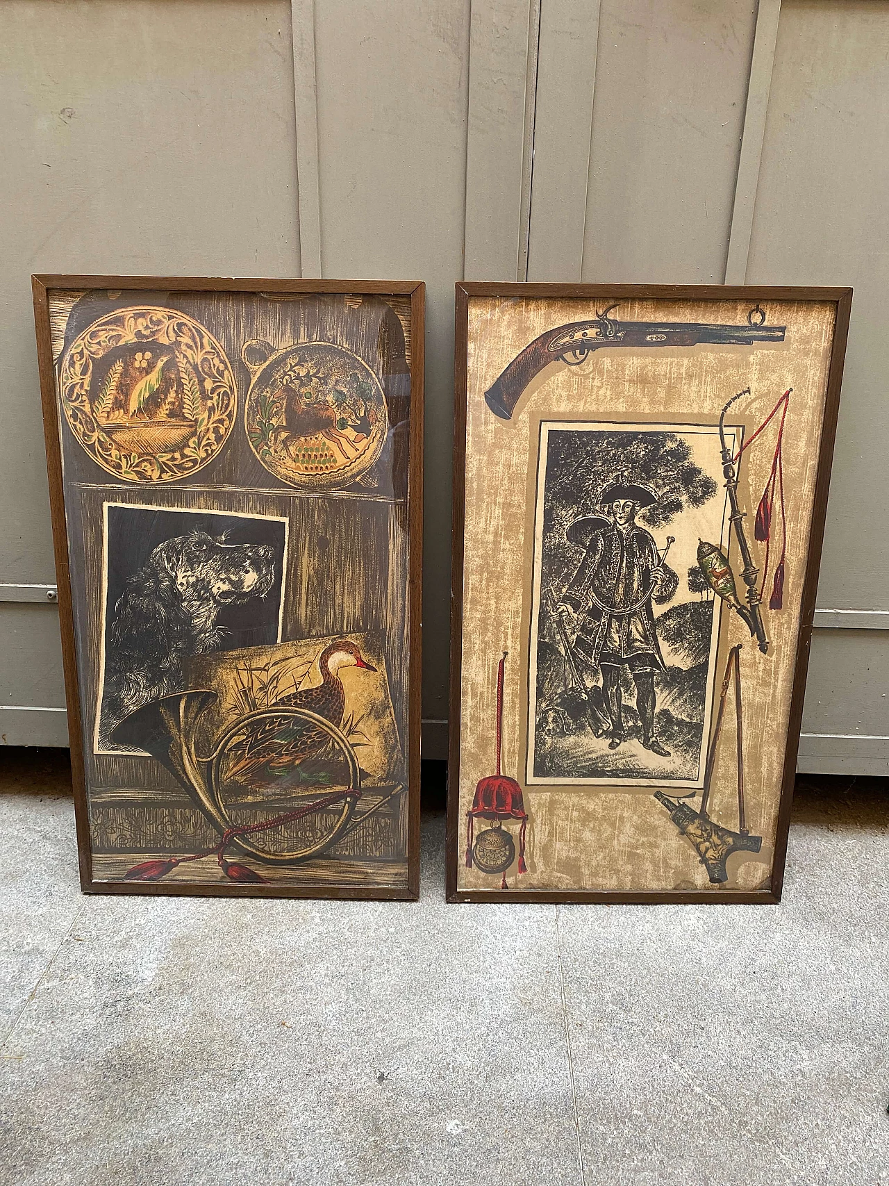 Coppia di quadri nello stile Fornasetti, anni ‘50 1253670