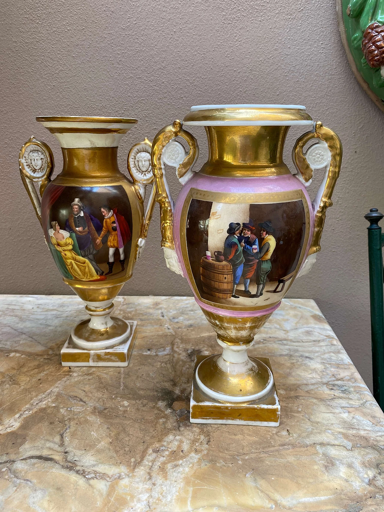 Pair of Neapolitan vases, 19th century 1253702