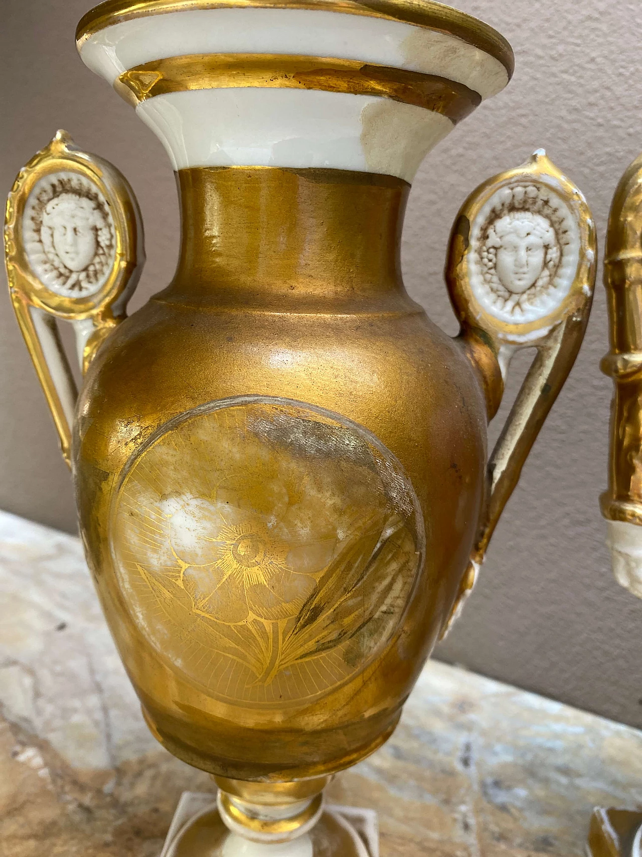 Coppia di vasi napoletani, '800 1253709