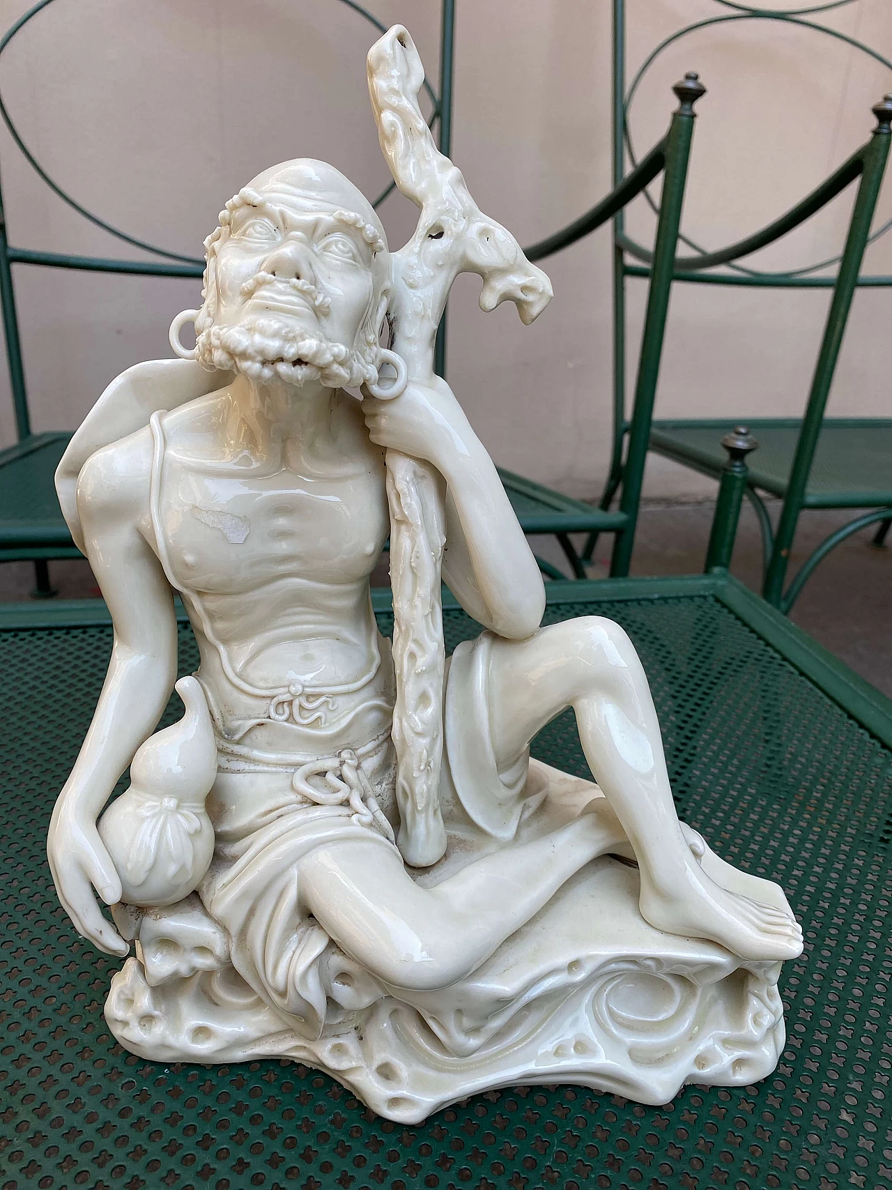 Scultura in ceramica cinese di un saggio, ‘800 1253791