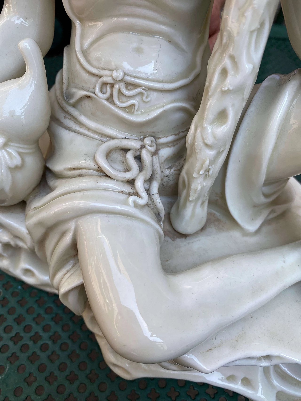 Scultura in ceramica cinese di un saggio, ‘800 1253793