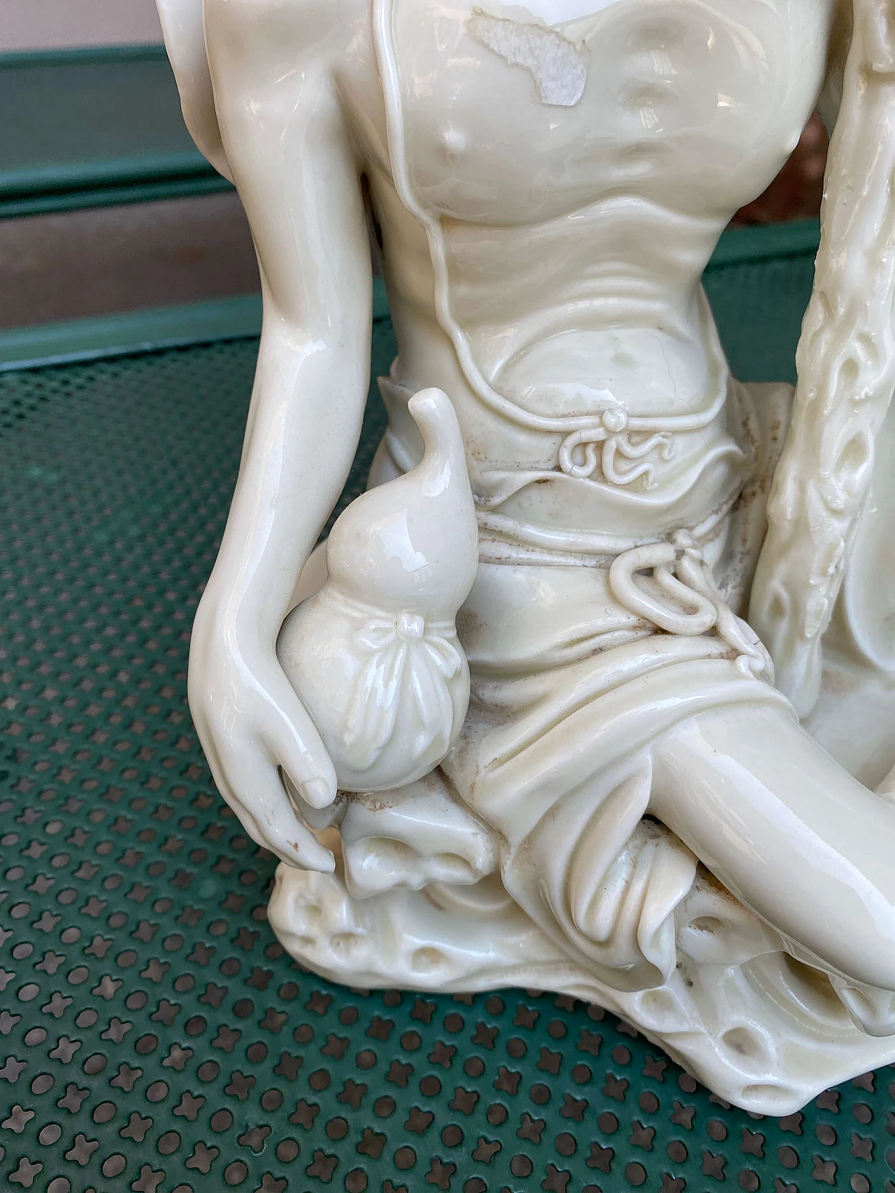 Scultura in ceramica cinese di un saggio, ‘800 1253794