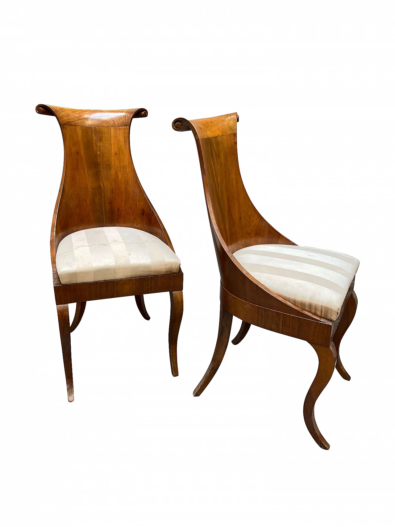 6 Charles X walnut French armchairs, 19th century 1253822