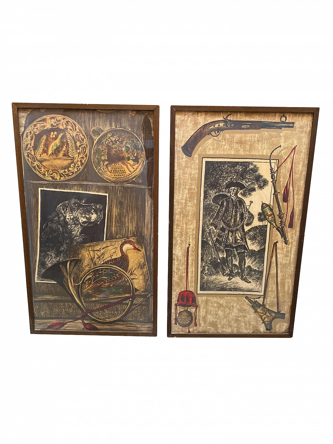 Pair of framework in the Fornasetti style, 1950s 1253832