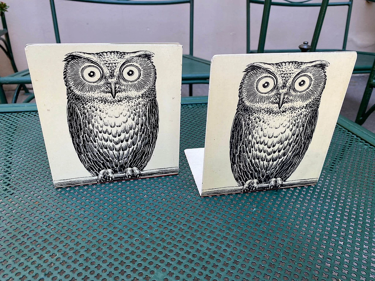 Pair of Owl bookends by Piero Fornasetti, 50s 1253859