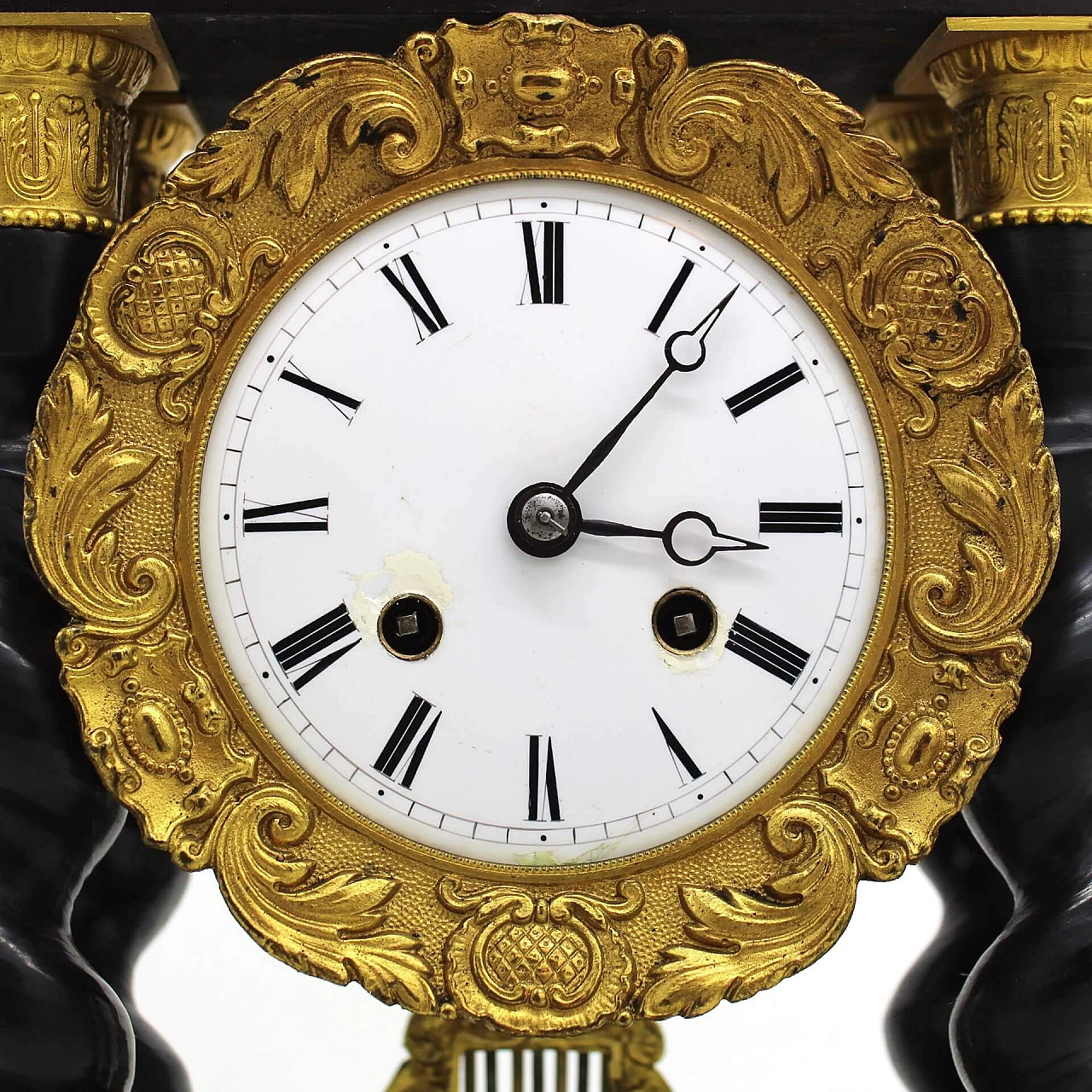 Napoleon III pendulum clock in inlaid ebonized wood and bronze, 19th century 1254239