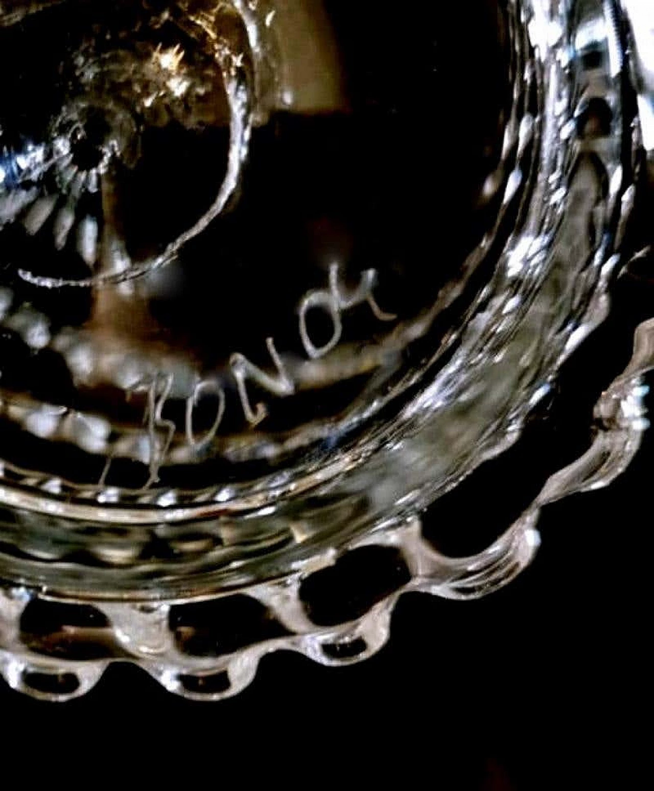 Servizio di 36 bicchieri e brocca in vetro soffiato di Murano con decorazioni, anni '50 1254429