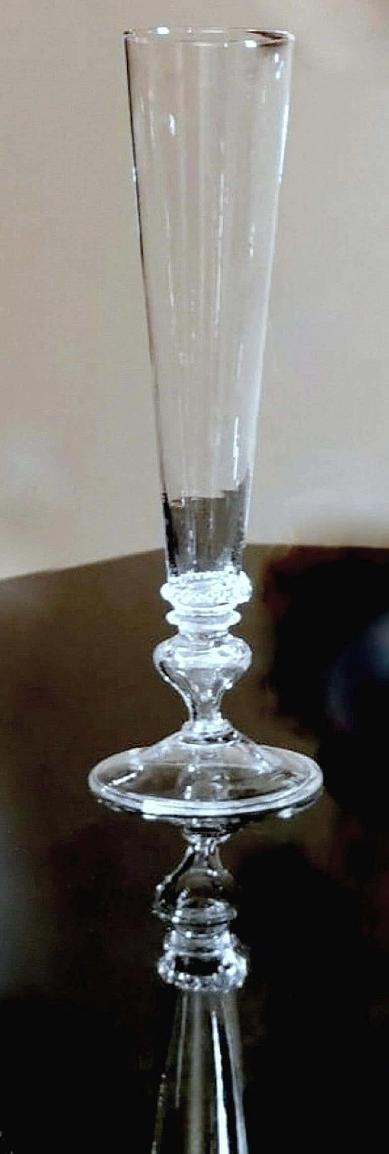 Servizio di 36 bicchieri e brocca in vetro soffiato di Murano con decorazioni, anni '50 1254431