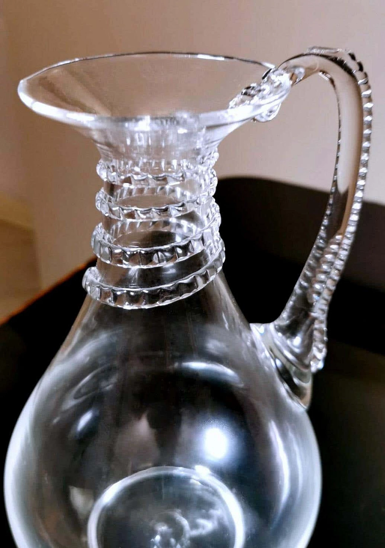 Servizio di 36 bicchieri e brocca in vetro soffiato di Murano con decorazioni, anni '50 1254434