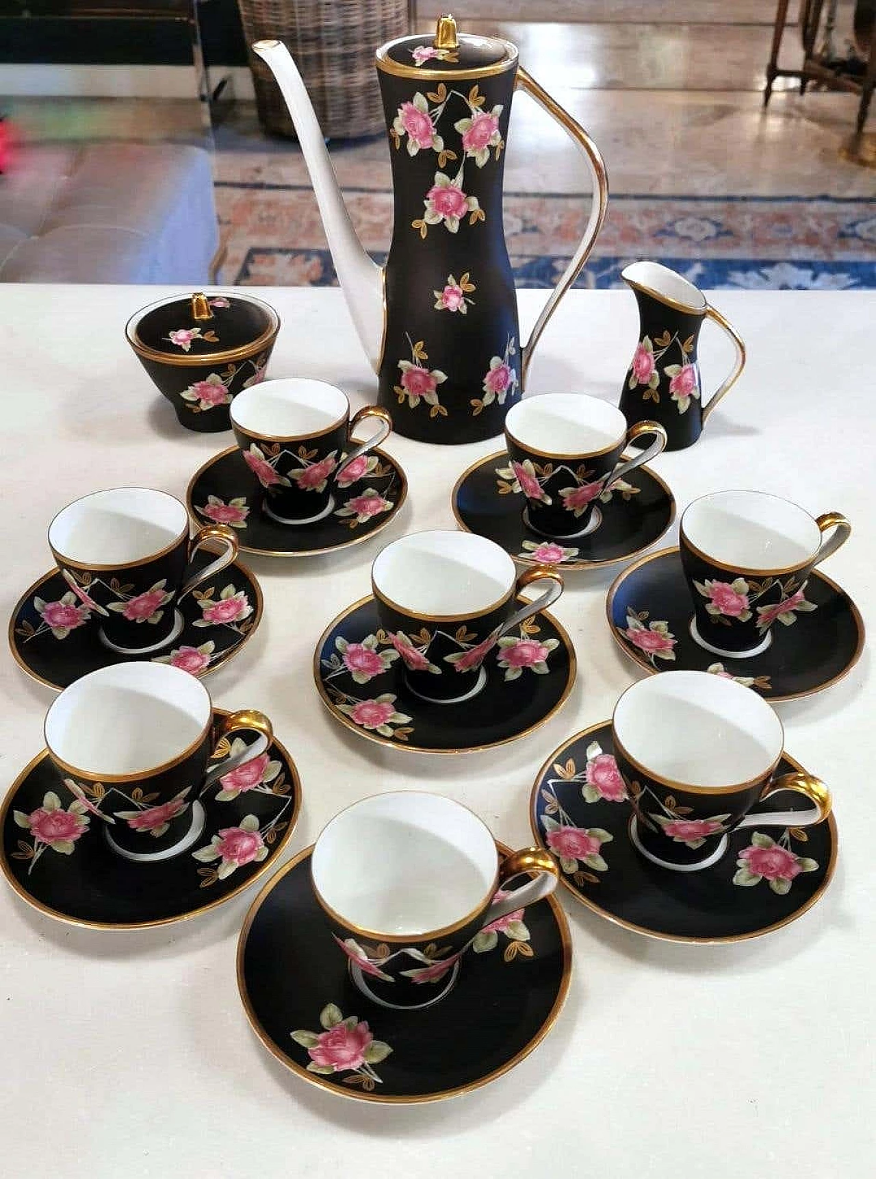 Set da caffè in porcellana di Sevres-Vincennes, anni '50 1254442