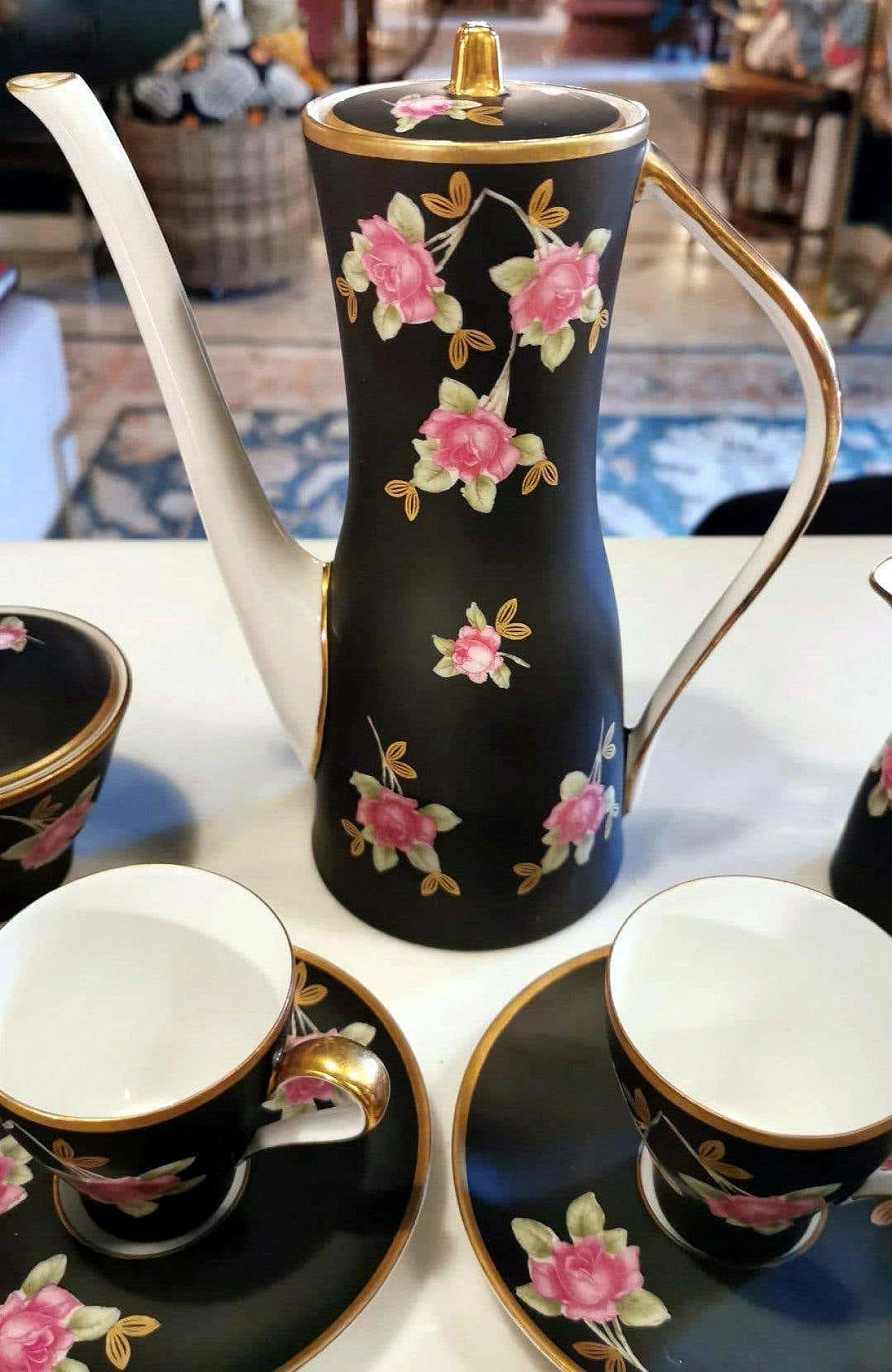 Set da caffè in porcellana di Sevres-Vincennes, anni '50 1254445