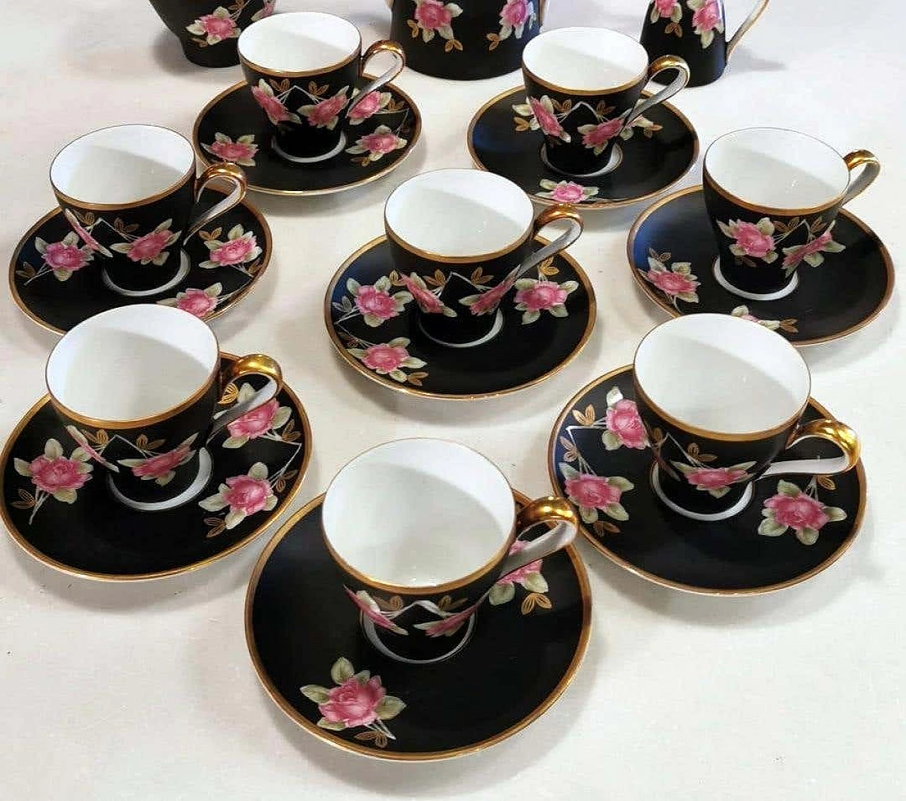 Set da caffè in porcellana di Sevres-Vincennes, anni '50 1254447