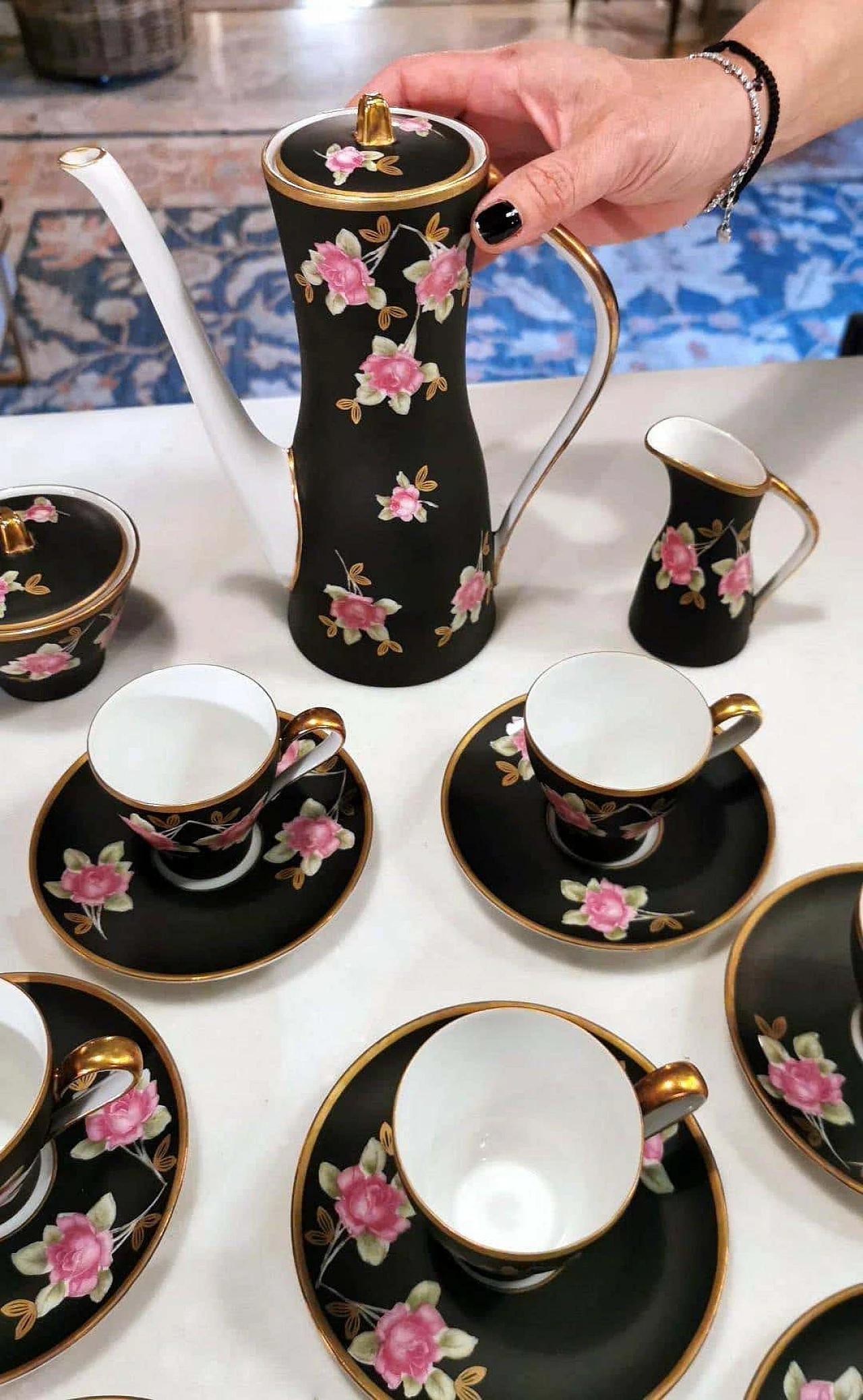 Set da caffè in porcellana di Sevres-Vincennes, anni '50 1254455