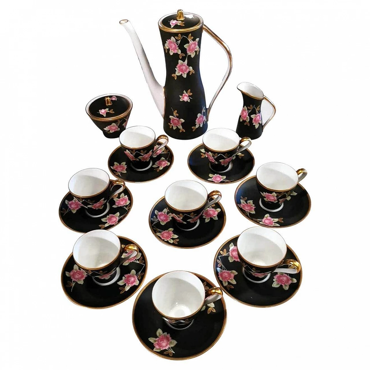 Set da caffè in porcellana di Sevres-Vincennes, anni '50 1254457