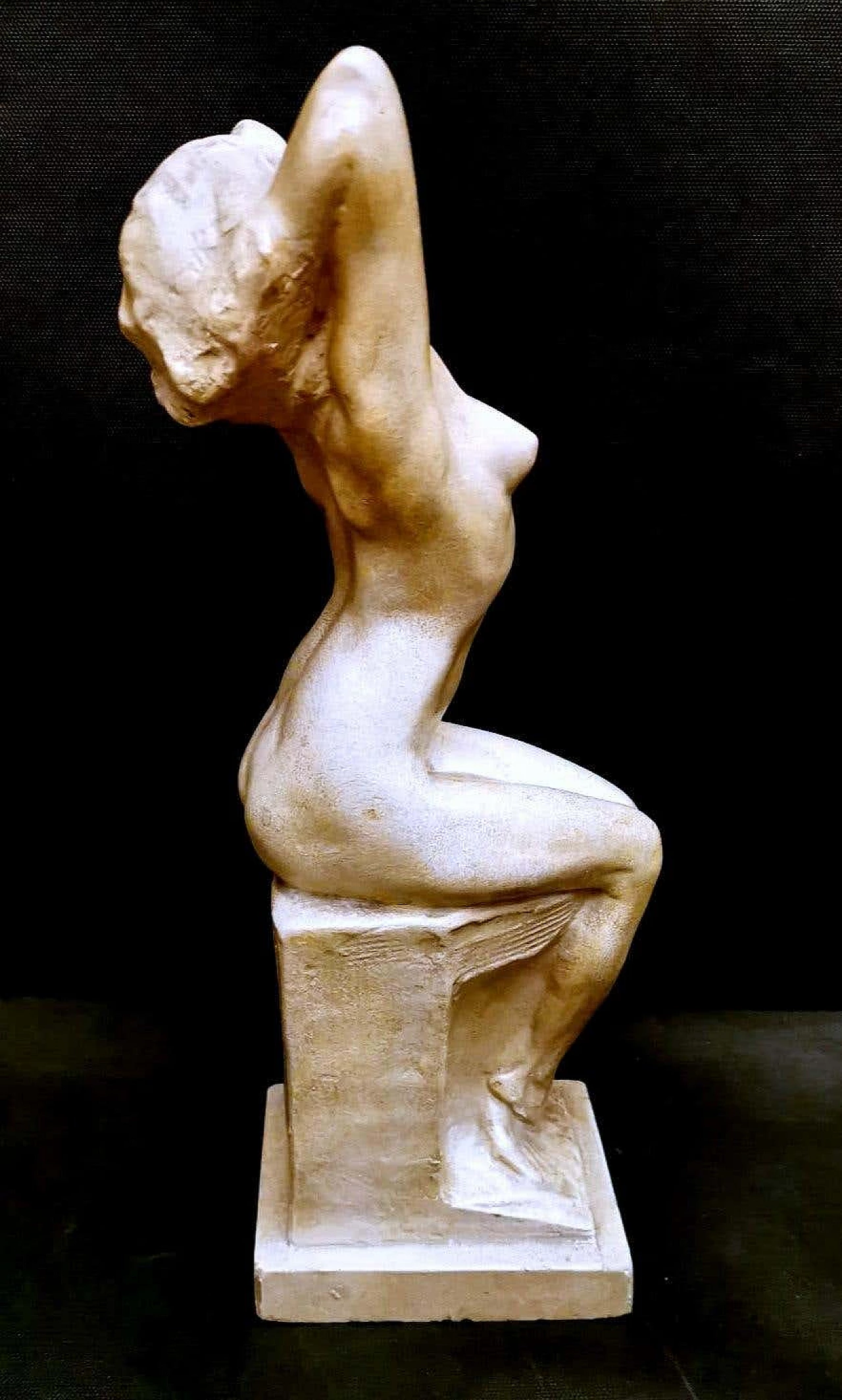 Art Nouveau sculpture in patinated plaster of Paris by Joseph Zomers, 10s 1254461