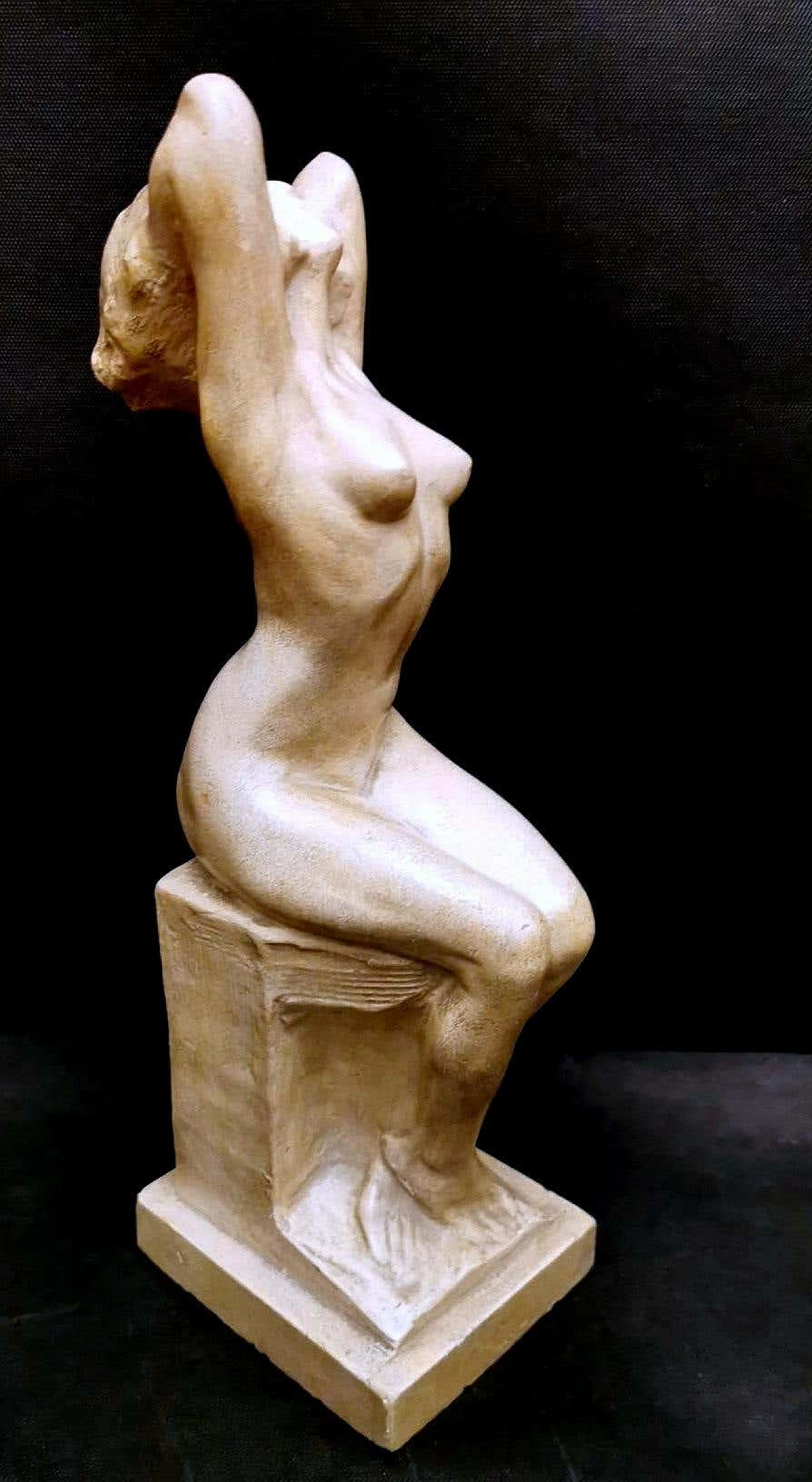 Scultura Art Nouveau in gesso di Parigi patinato di Joseph Zomers, anni '10 1254462