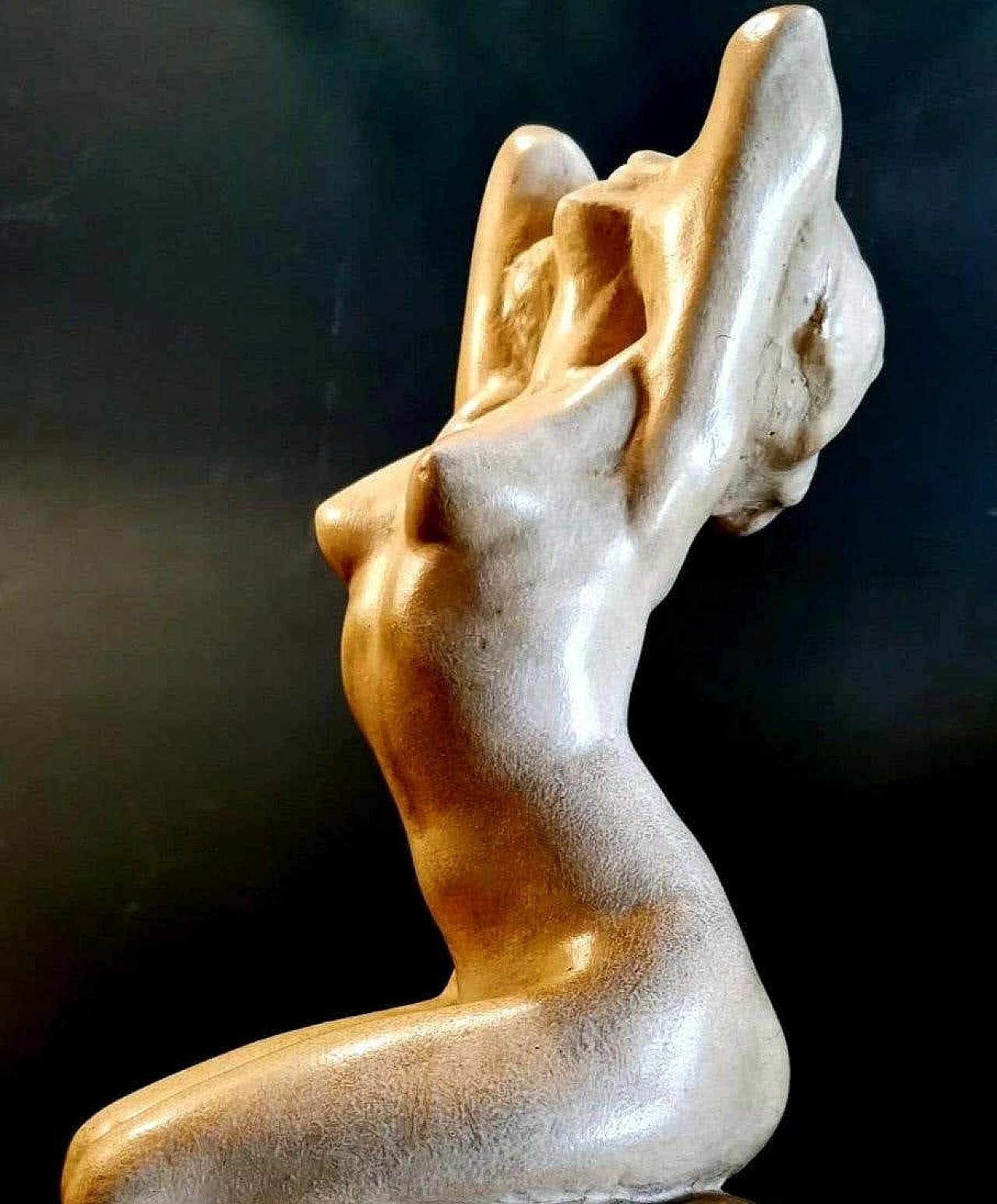 Art Nouveau sculpture in patinated plaster of Paris by Joseph Zomers, 10s 1254466