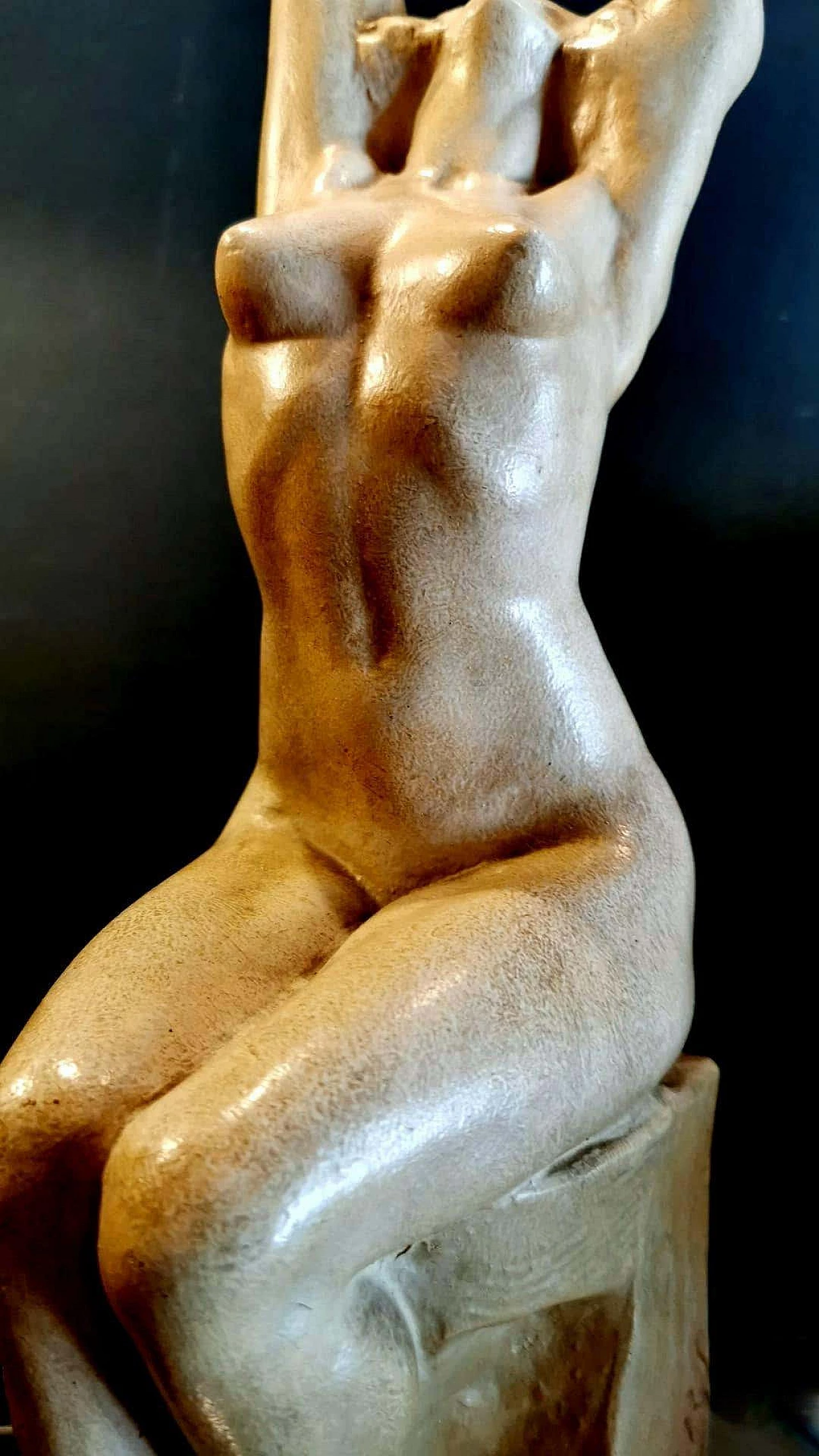 Art Nouveau sculpture in patinated plaster of Paris by Joseph Zomers, 10s 1254468