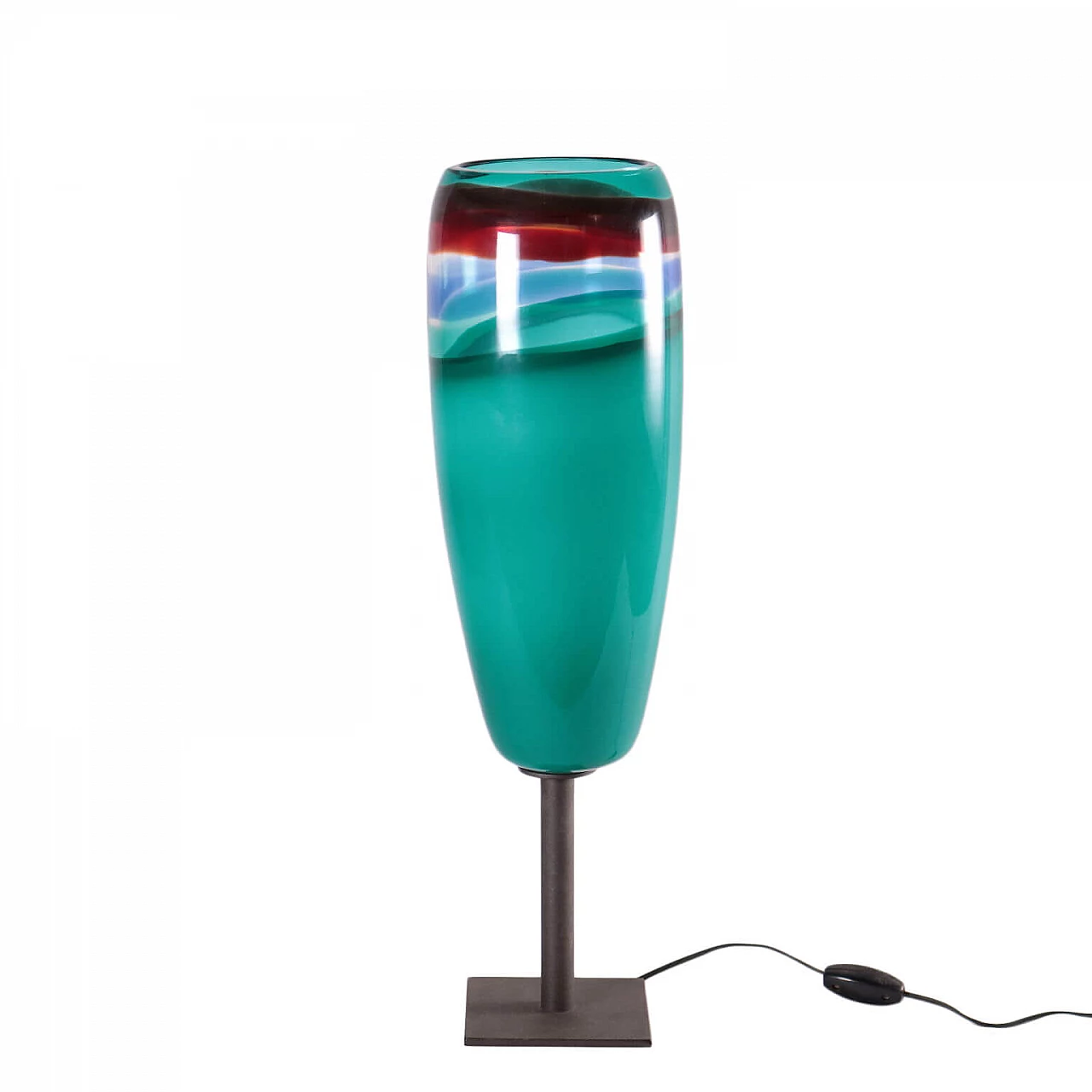 Table lamp in blown glass and metal by Massimo Vignelli, 50s 1254511