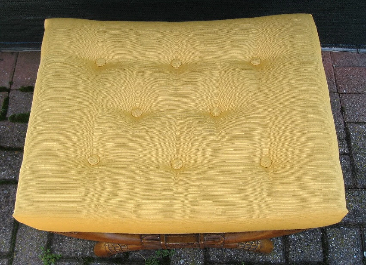 Empire style walnut bench, 60s 1254580