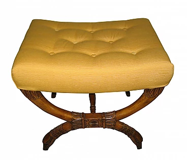 Empire style walnut bench, 60s