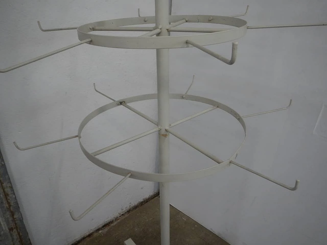 Metal display stand with wheels, 70s 1254831