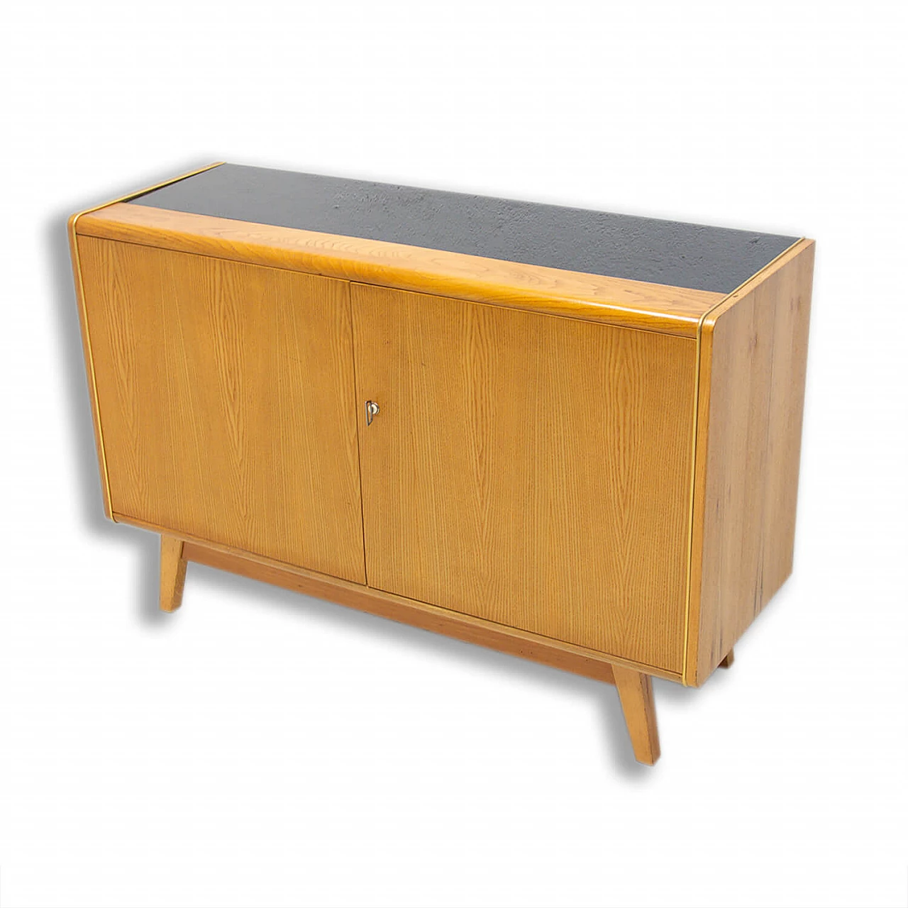 Beech and glass sideboard by Hubert Nepožitek & Bohumil Landsman for Jitona, 60s 1254978