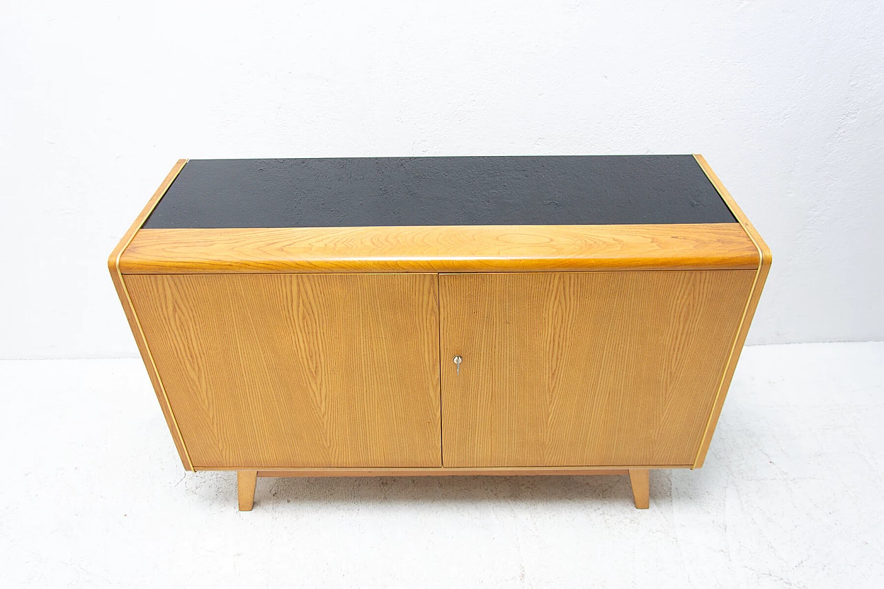 Beech and glass sideboard by Hubert Nepožitek & Bohumil Landsman for Jitona, 60s 1254983