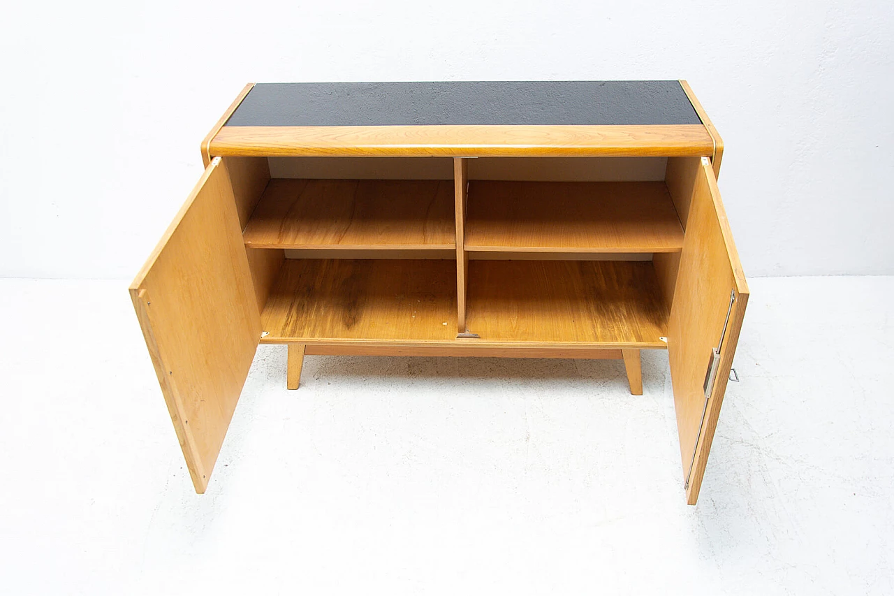 Beech and glass sideboard by Hubert Nepožitek & Bohumil Landsman for Jitona, 60s 1254985